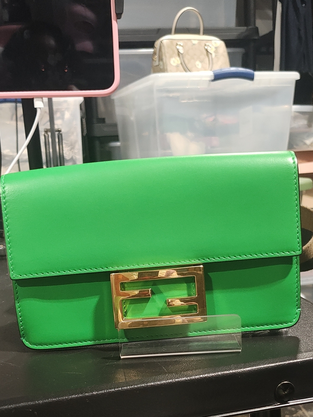 Fendi Vibrant Green Crossbody/Belt Bag